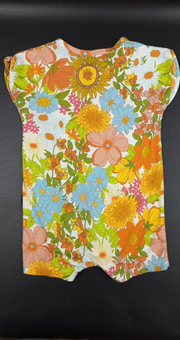 Çiçek Desenli Renkli Bebek Kız Tulum - Görsel 4