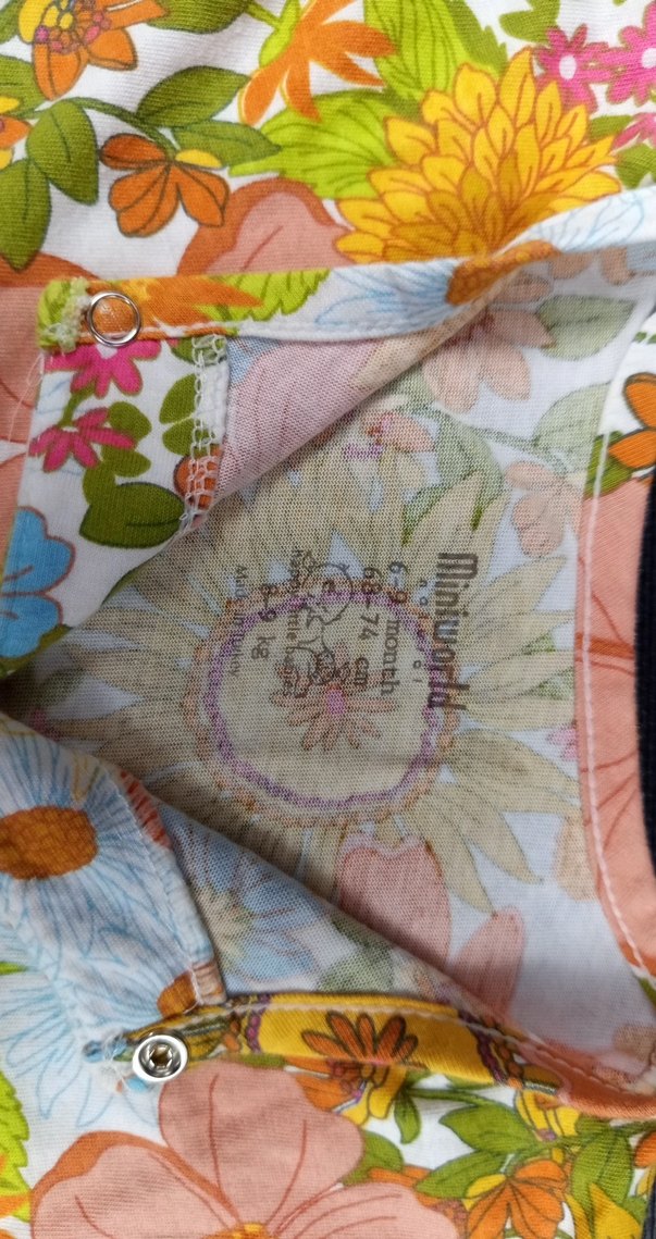 Çiçek Desenli Renkli Bebek Kız Tulum - Görsel 3