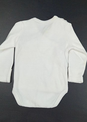 Beyaz Dantel Detaylı Uzun Kollu Bebek Body - Görsel 5