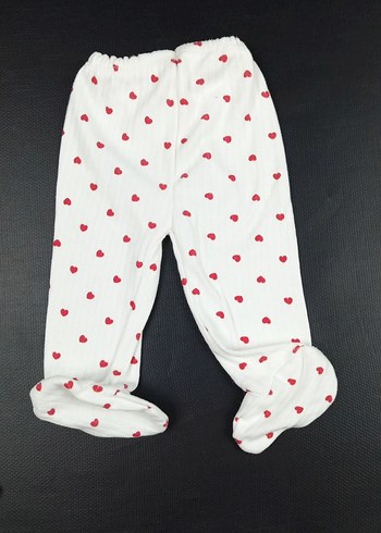 Kalp Desenli Beyaz Bebek Takımı 3-6ay - Görsel 5