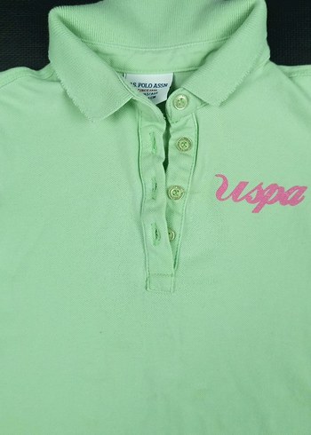 Kız Çocuk Yeşil Polo Yaka Tişört - Görsel 3