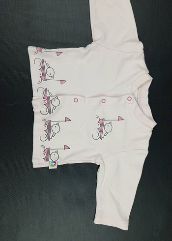 Pembe Baskılı Fırfırlı Bebek Kız üst - Görsel 2