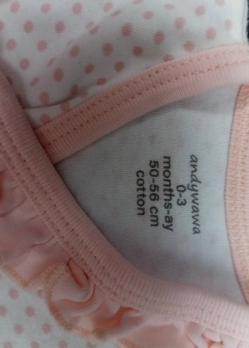 Pembe Baskılı Fırfırlı Bebek Kız üst - Görsel 6