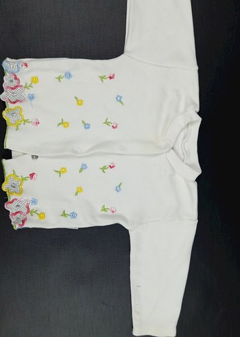 Nakışlı, Örgü, Uzun Kollu 2 adet Bebek Kız üst - Görsel 5