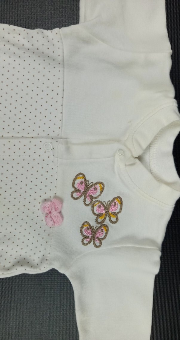 Nakışlı, Örgü, Uzun Kollu 2 adet Bebek Kız üst - Görsel 3