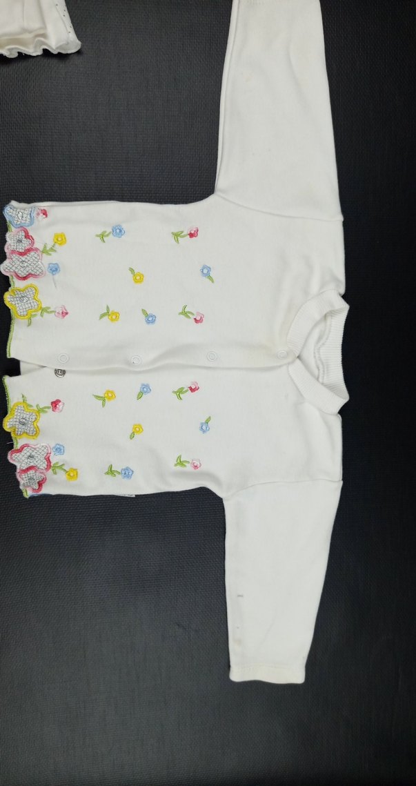 Nakışlı, Örgü, Uzun Kollu 2 adet Bebek Kız üst - Görsel 5