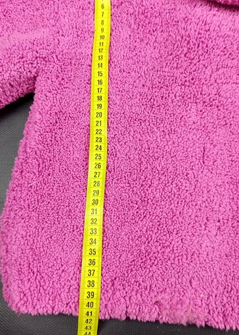 Kız Çocuk Pembe örgü Kapüşonlu hırka mont - Görsel 4