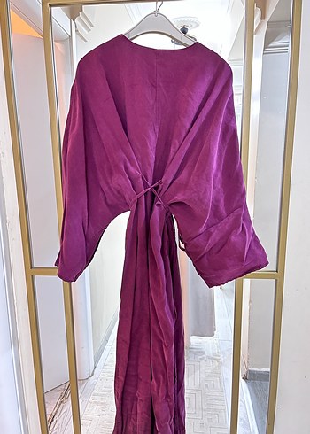 Mor Uzun Salaş Kadın Elbise - Görsel 3