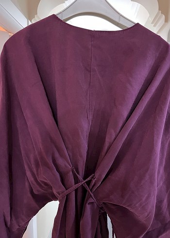 Mor Uzun Salaş Kadın Elbise - Görsel 4