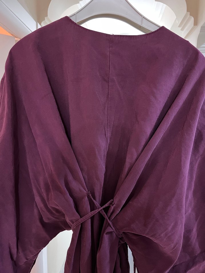 Mor Uzun Salaş Kadın Elbise - Görsel 4