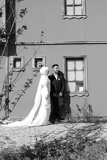 m Beden beyaz Renk Nikah elbisesi