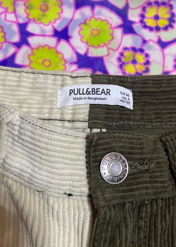 Pull and Bear çift renkli pantolon vintage