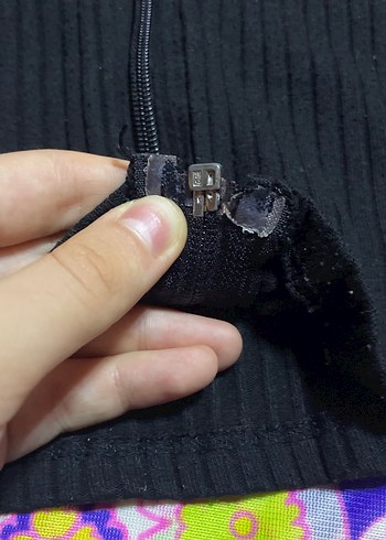 s Beden siyah Renk fermuarlı mini hırka goth