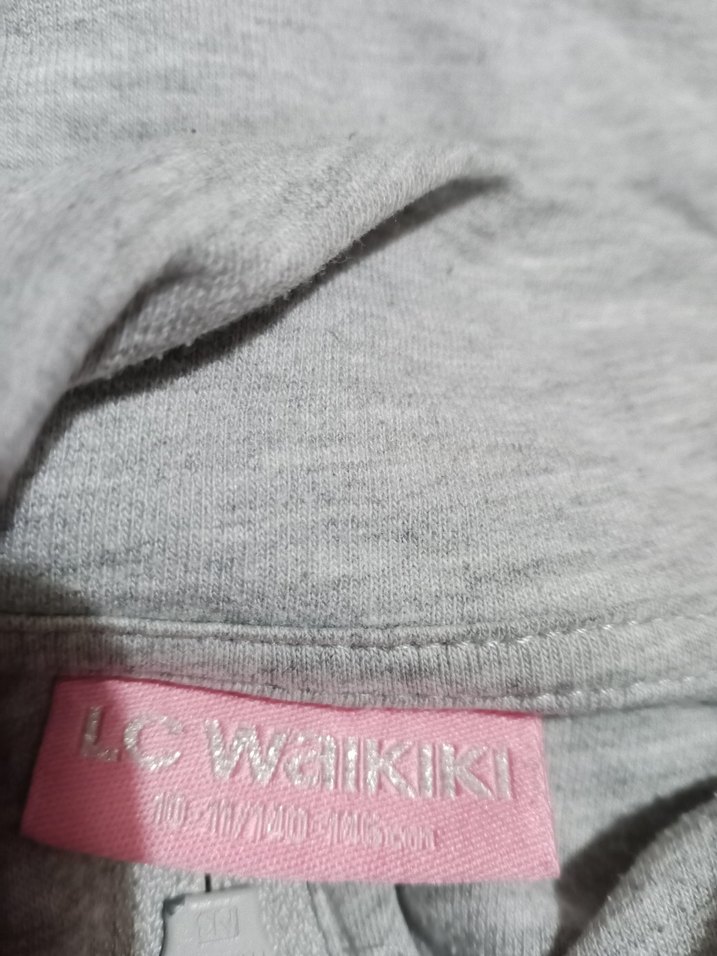 Gri Kedi Desenli fermuarlı hirka - Görsel 4