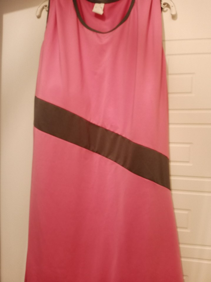 Pembe Drapeli Uzun Kollu Hamile Tuniği - Görsel 4