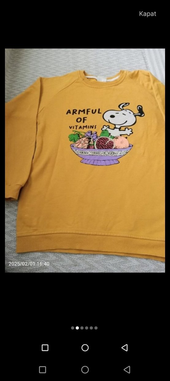 Sarı Baskılı Erkek Çocuk Sweatshirt - Görsel 3