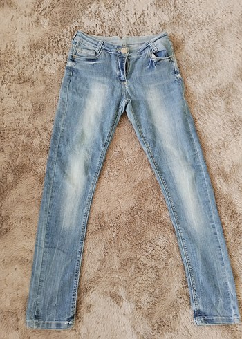 27 Beden Kadın mavi dar Kesim Jean