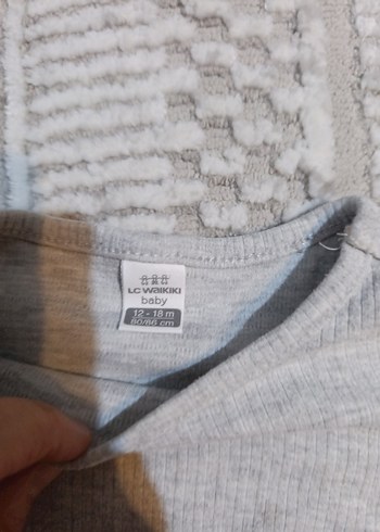 Gri Uzun Kollu Bebek Body - Görsel 3