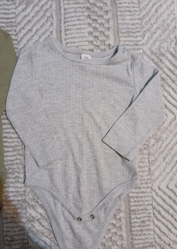 Gri Uzun Kollu Bebek Body - Görsel 4