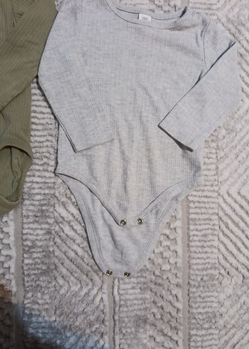 Gri Uzun Kollu Bebek Body - Görsel 5