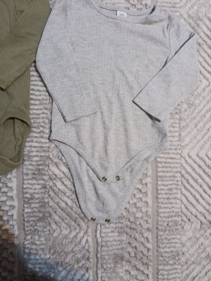 Gri Uzun Kollu Bebek Body - Görsel 5