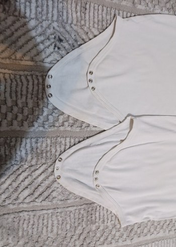 Beyaz Kısa Kollu Pamuklu Bebek Body - Görsel 4