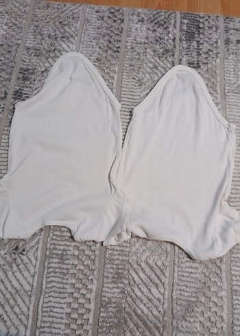 Beyaz Kısa Kollu Pamuklu Bebek Body - Görsel 6