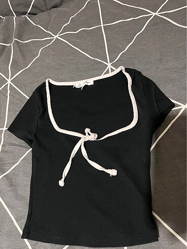 Koton bağcıklı crop bluz