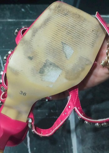 Zara Pembe Taşlı Tokalı Yüksek Topuklu Kadın Ayakkabı