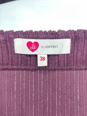 38 Beden mor Renk Koton Mini Etek %70 İndirimli.