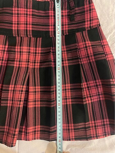 Bershka y2k mini ekoseli etek