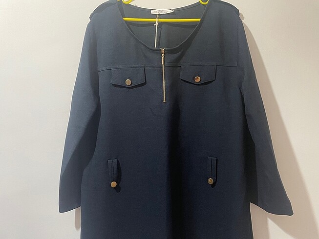 Kasha marka çok şık lacivert elbise - Görsel 7