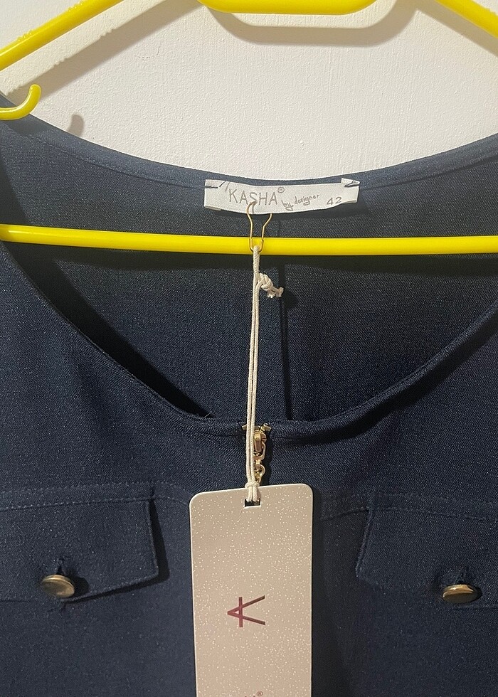 Kasha marka çok şık lacivert elbise - Görsel 5