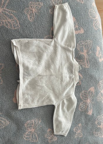 Kız Çocuk Beyaz İnce Triko Hırka - Görsel 3