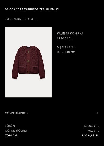 Bordo Örgü Hırka - Görsel 2