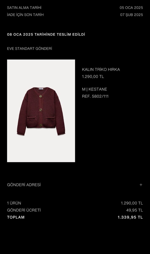 Bordo Örgü Hırka - Görsel 2