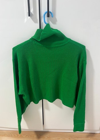 H&M Yeşil Balıkçı Yaka Kadın Kazak - Görsel 2