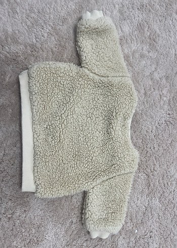 Kız Çocuk krem Sıcak Peluş Kazak - Görsel 2