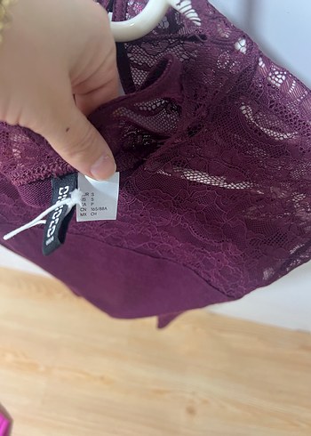 Bordo Dantel Detaylı Yüksek Yaka Kadın Kazak - Görsel 4