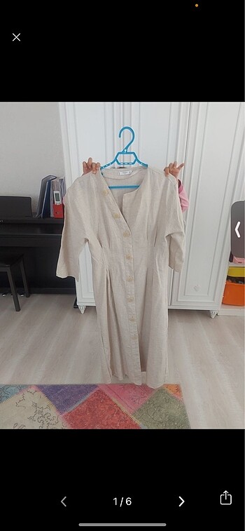 Mango keten MIDI elbise