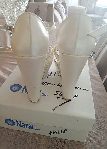 Beyaz abiye ayakkabı  - Görsel 3