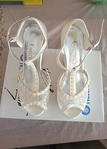 Beyaz abiye ayakkabı  - Görsel 2