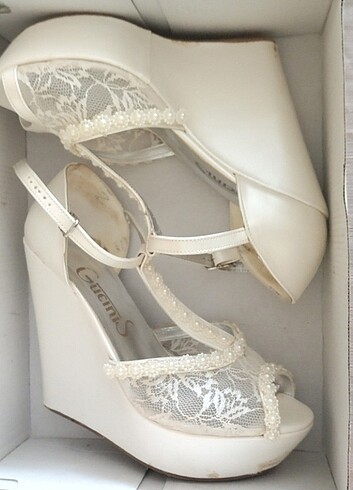 Beyaz abiye ayakkabı  - Görsel 4