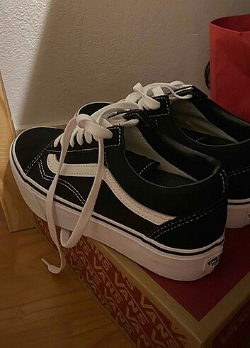 36 Beden #Vans Old Skool Platform Siyah Sneaker