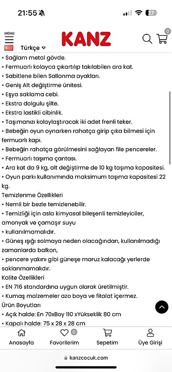 Kanz oyun parkı anne yani beşik - Görsel 6