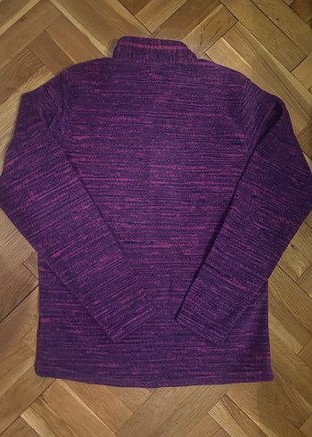 Mor  Yarım Fermuarlı Uzun Kollu Polar Sweatshirt - Görsel 4