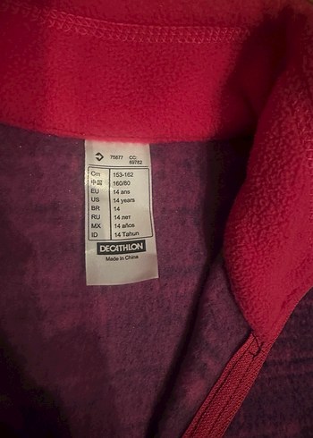 Mor  Yarım Fermuarlı Uzun Kollu Polar Sweatshirt - Görsel 3