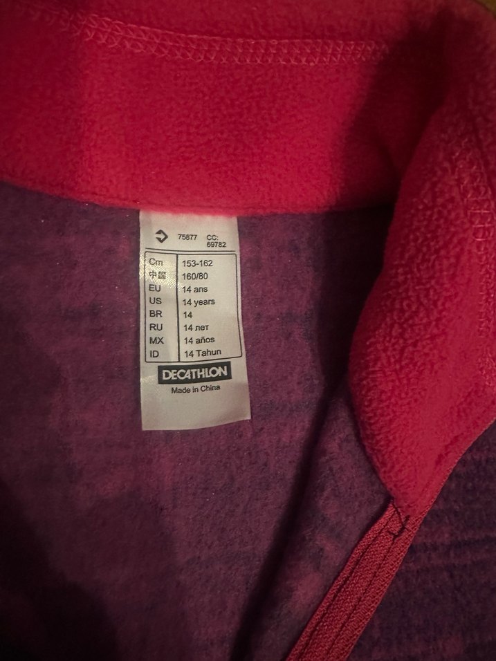 Mor  Yarım Fermuarlı Uzun Kollu Polar Sweatshirt - Görsel 3