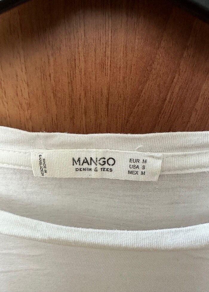 Mango baskılı beyaz tişört - Görsel 5