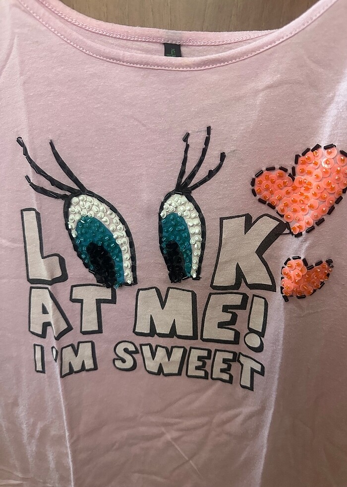 Benetton baskılı tişört - Görsel 3